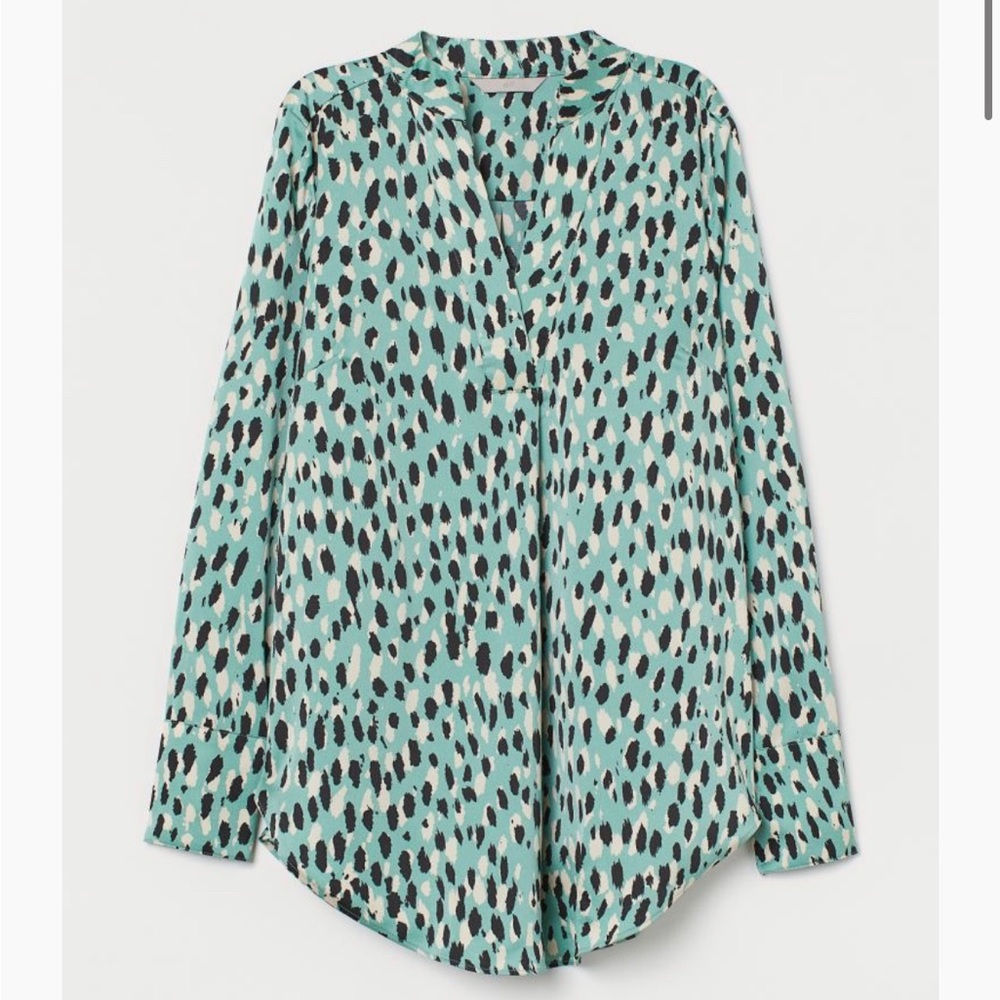 Satin leopard blouse